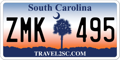SC license plate ZMK495