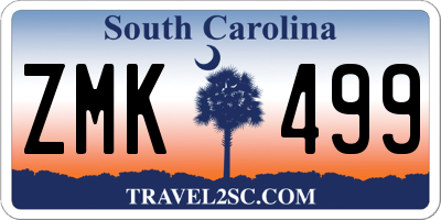 SC license plate ZMK499