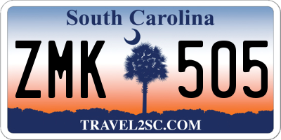 SC license plate ZMK505