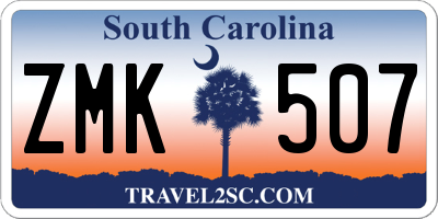 SC license plate ZMK507