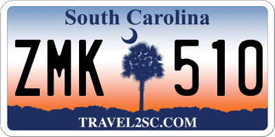 SC license plate ZMK510
