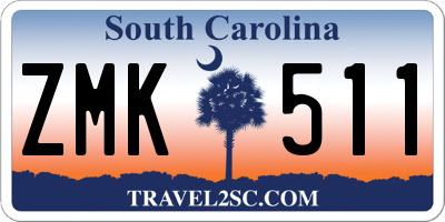 SC license plate ZMK511