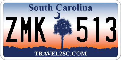 SC license plate ZMK513