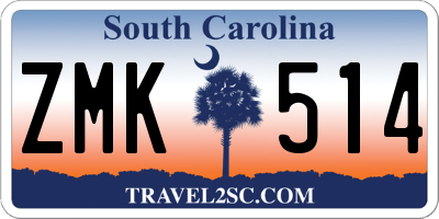 SC license plate ZMK514