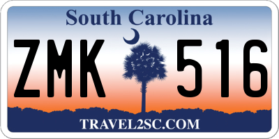 SC license plate ZMK516