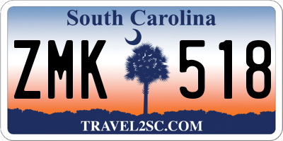 SC license plate ZMK518