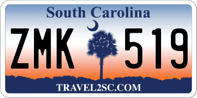 SC license plate ZMK519