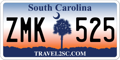SC license plate ZMK525