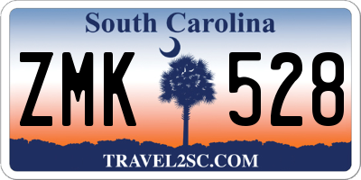 SC license plate ZMK528