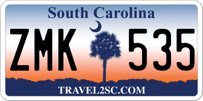 SC license plate ZMK535