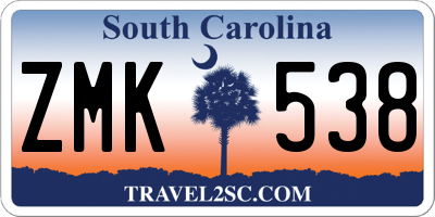SC license plate ZMK538