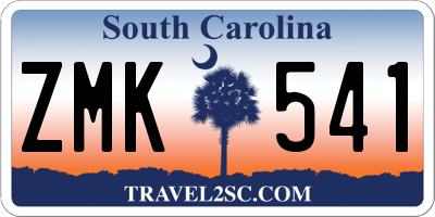 SC license plate ZMK541