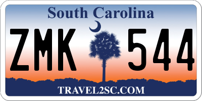 SC license plate ZMK544