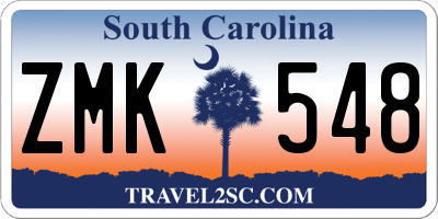 SC license plate ZMK548