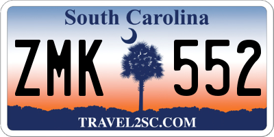 SC license plate ZMK552