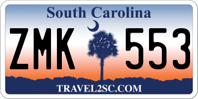SC license plate ZMK553