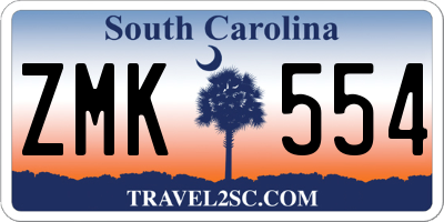 SC license plate ZMK554