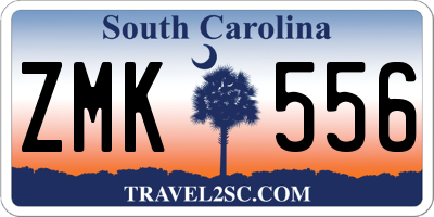 SC license plate ZMK556