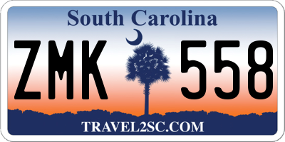 SC license plate ZMK558