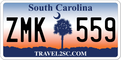 SC license plate ZMK559