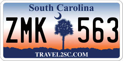SC license plate ZMK563