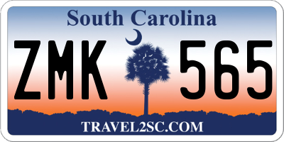 SC license plate ZMK565