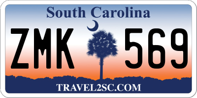 SC license plate ZMK569