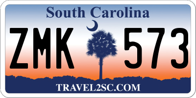 SC license plate ZMK573