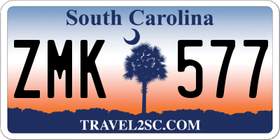 SC license plate ZMK577