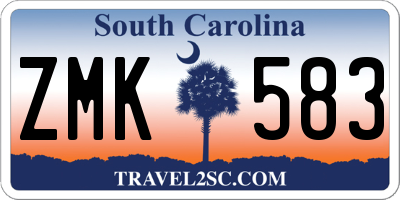 SC license plate ZMK583
