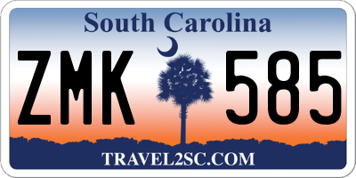 SC license plate ZMK585
