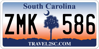 SC license plate ZMK586