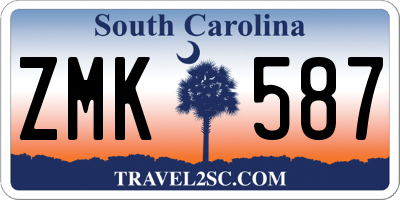 SC license plate ZMK587