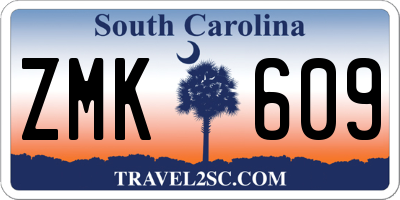 SC license plate ZMK609
