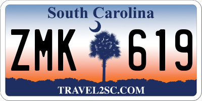 SC license plate ZMK619