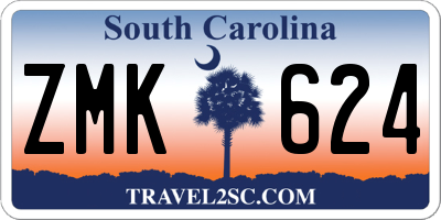 SC license plate ZMK624