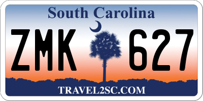 SC license plate ZMK627