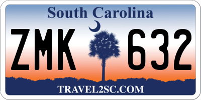 SC license plate ZMK632