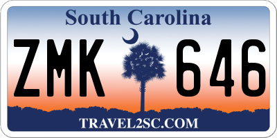 SC license plate ZMK646