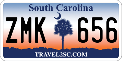 SC license plate ZMK656