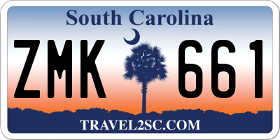 SC license plate ZMK661