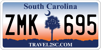 SC license plate ZMK695