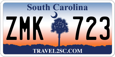 SC license plate ZMK723