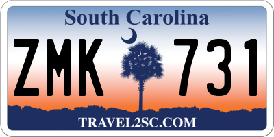 SC license plate ZMK731