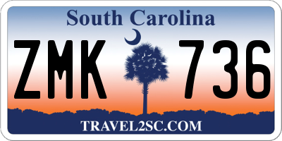 SC license plate ZMK736