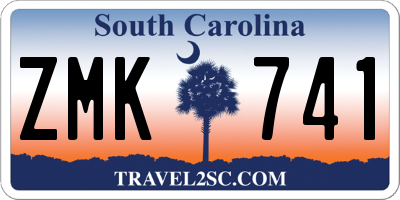SC license plate ZMK741