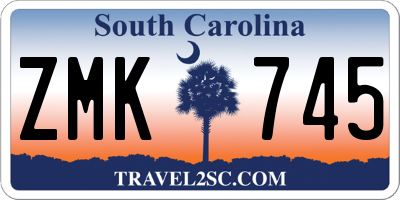 SC license plate ZMK745