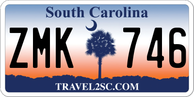 SC license plate ZMK746