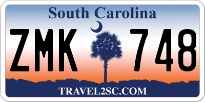 SC license plate ZMK748