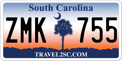 SC license plate ZMK755